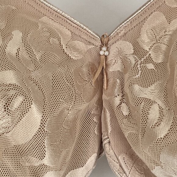 WACOAL 85567 SAND NUDE CALLA LILY JACQUARD AWARENESS UNDERWIRE BRA Size 42DD - Picture 5 of 11